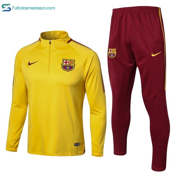 Chandal Barcelona Niños 2017/18 Amarillo Rojo